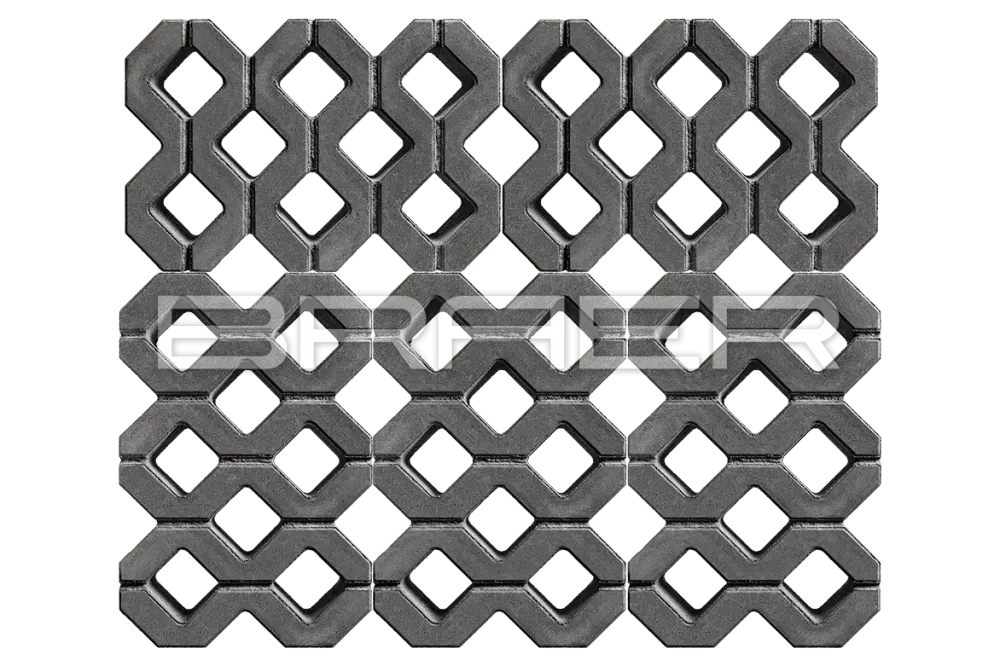 Газонная решётка Braer Меба, Серый, h=100 мм