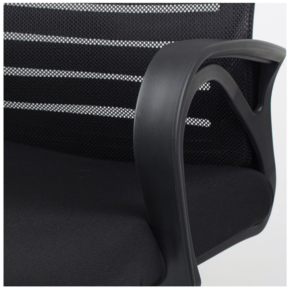 Кресло оператора Helmi HL-M16 "Vivid", спинка ткань-сетка черная/сиденье ткань черная