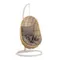 Cira Светло-серое подвесное кресло с натуральной отделкой