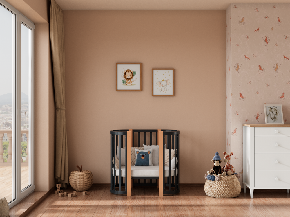 Детская кроватка Incanto Sonata цвет графит/бук