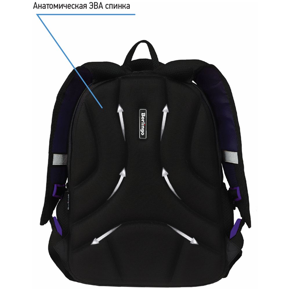 Рюкзак Berlingo Bliss Cyber Skateboard 40х29х19см, 630 гр., 3отд. 2карм, с эргономичной спинкой