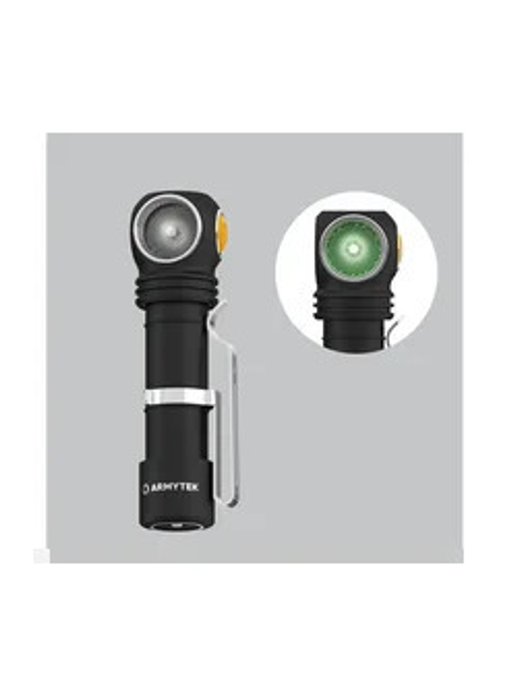 Armytek — Mультифонарь "WIZARD" C2 WG (цвет корпуса: чёрный, зарядка: magnet USB, свет: белый, зелёный)