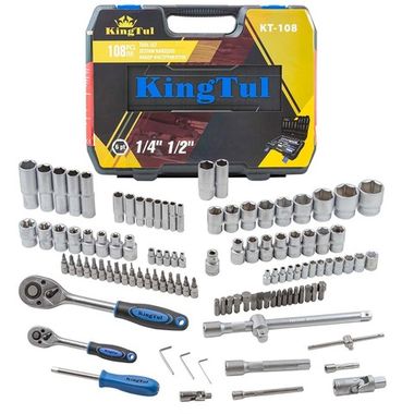 Набор инструментов 108пр. 1/4'',1/2''(6гр.)(4-32мм) KINGTUL KT-108