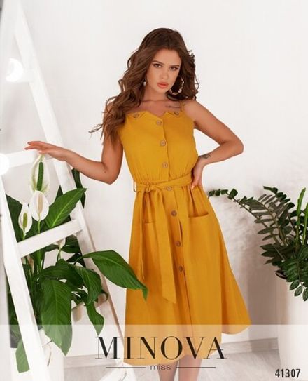 Платье 2008-горчичный Minova Фото 1