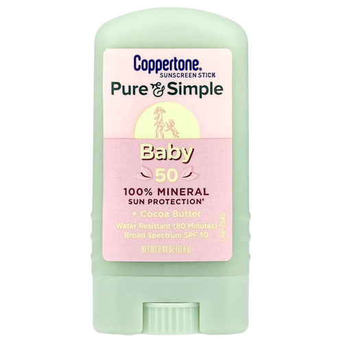 Coppertone, Baby, Pure & Simple, солнцезащитный стик, SPF 50, 13,9 г (0,49 унции)