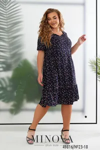 Платье 23-18-темно-синий Minova