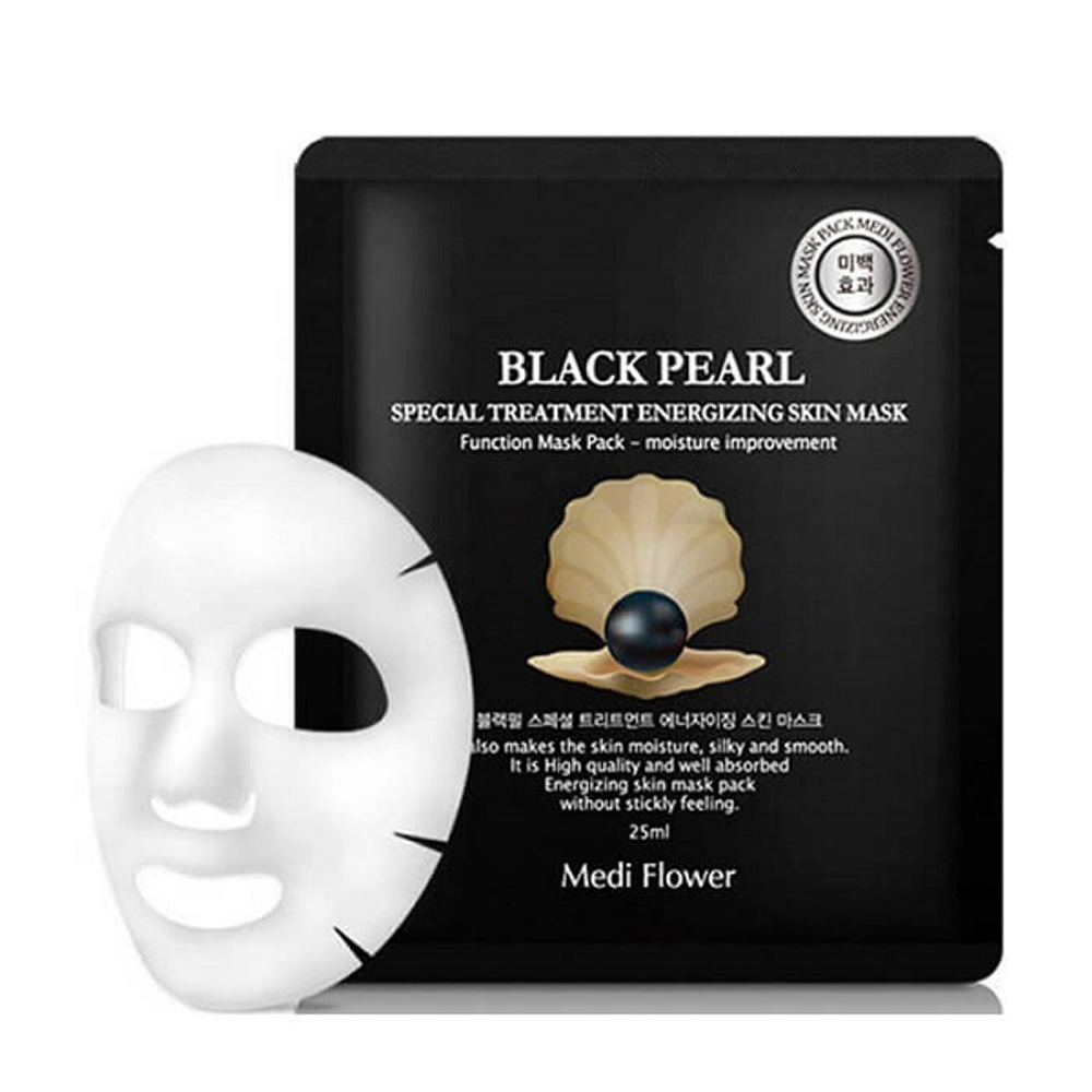 Маска для лица интенсивная с экстрактом черного жемчуга Medi Flower Special Treatment Energizing Mask Pack Black Pearl 5x25мл