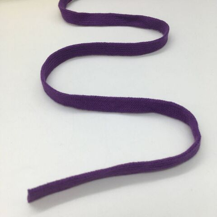 Шнур плоский 100% хлопок 10мм Фиолетовый 047