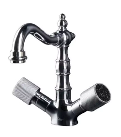 Смеситель для умывальника высокий Boheme ROYAL CRYSTAL 272-Royal/CRST black