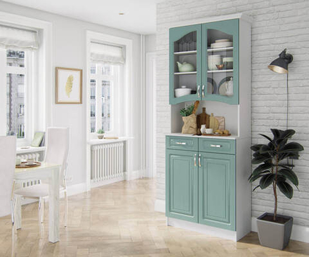 Буфет Прованс 08 клен кремовый, клен бирюза, клен серый, клен белый, дуб канадский, дуб канадский белый