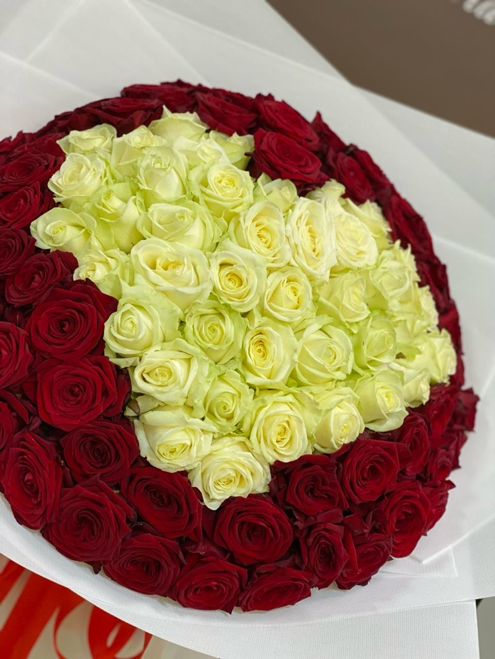 101 Роза Сердце Б-100