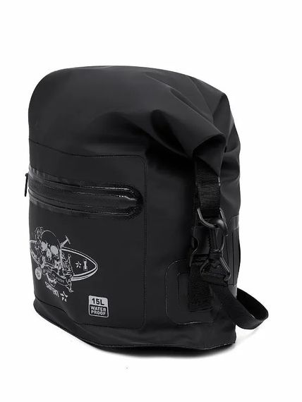 Гермосумка через плечо Sargan Скелетон-САП/Пляжка с доп.карманом 15 л черный