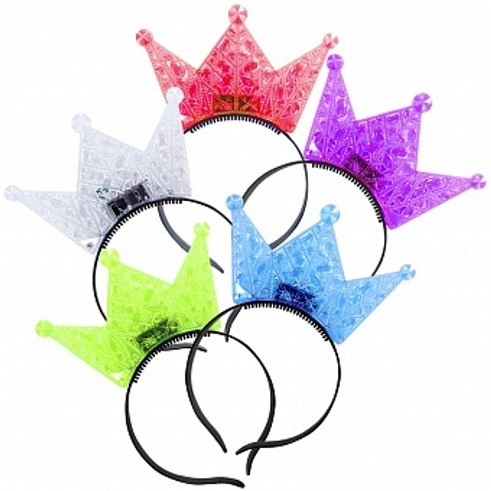 Светодиодный ободок Принцесса Ассорти 15*20 см.