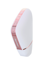 Вакуум-волновой стимулятор с вибрацией Satisfyer Love Triangle Connect App, силикон, белый, 8,8 см