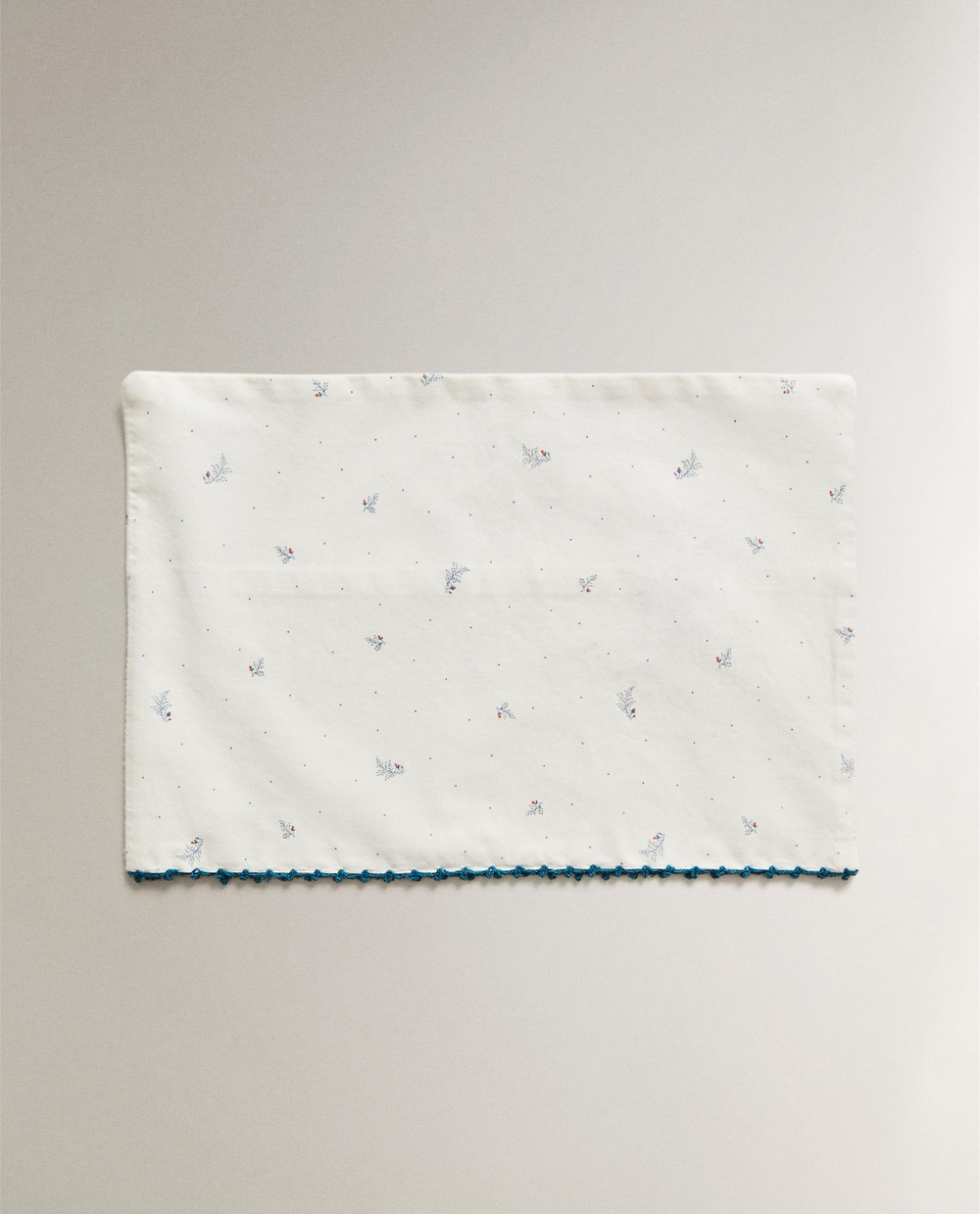 Комплект постельного белья Zara Home, 75х100 см, хлопок 100%, с растительным принтом, 1661/499