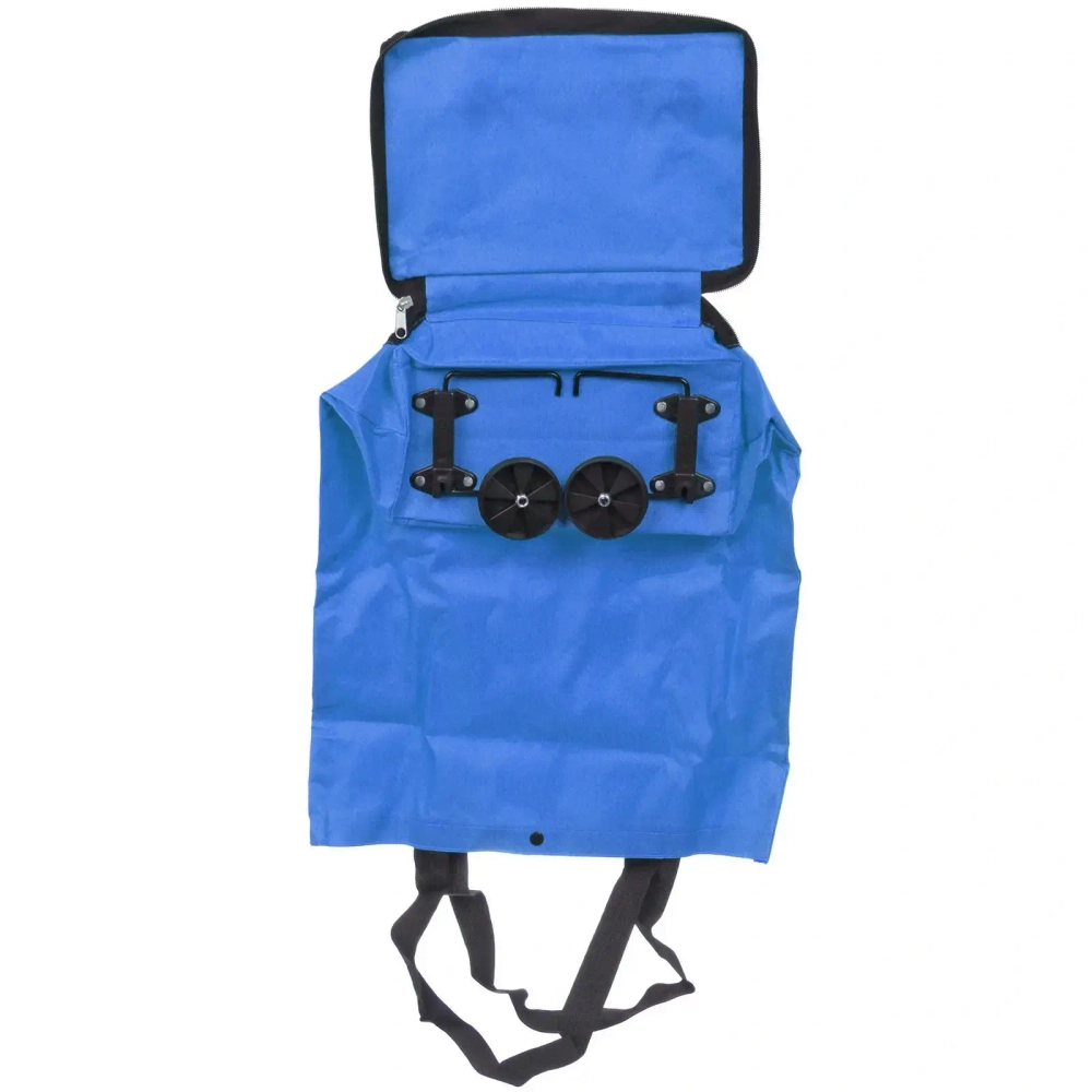 Сумка хозяйственная складная на 2х колёсах синяя SYD-024