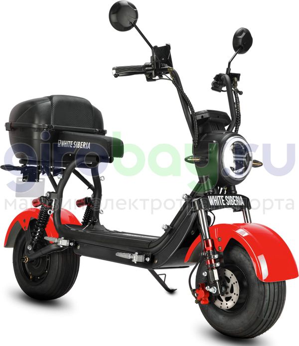 Электроскутер WHITE SIBERIA MINI R 2500w 3.0 (60V/21Ah) - Красный фото №4