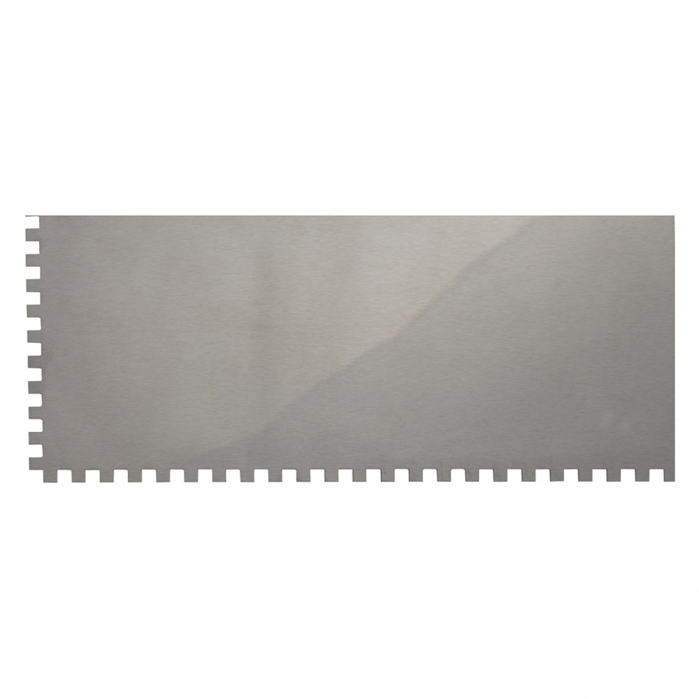 Гладилка из нержавеющей стали, 280 х 130 мм, зеркальная полировка, пластмассовая ручка, зуб 6 х 6 мм Matrix