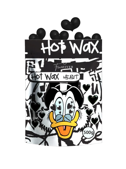 Воск FreiAVIVER для депиляции бровей и лица Hot Wax 500g (чёрные сердечки)