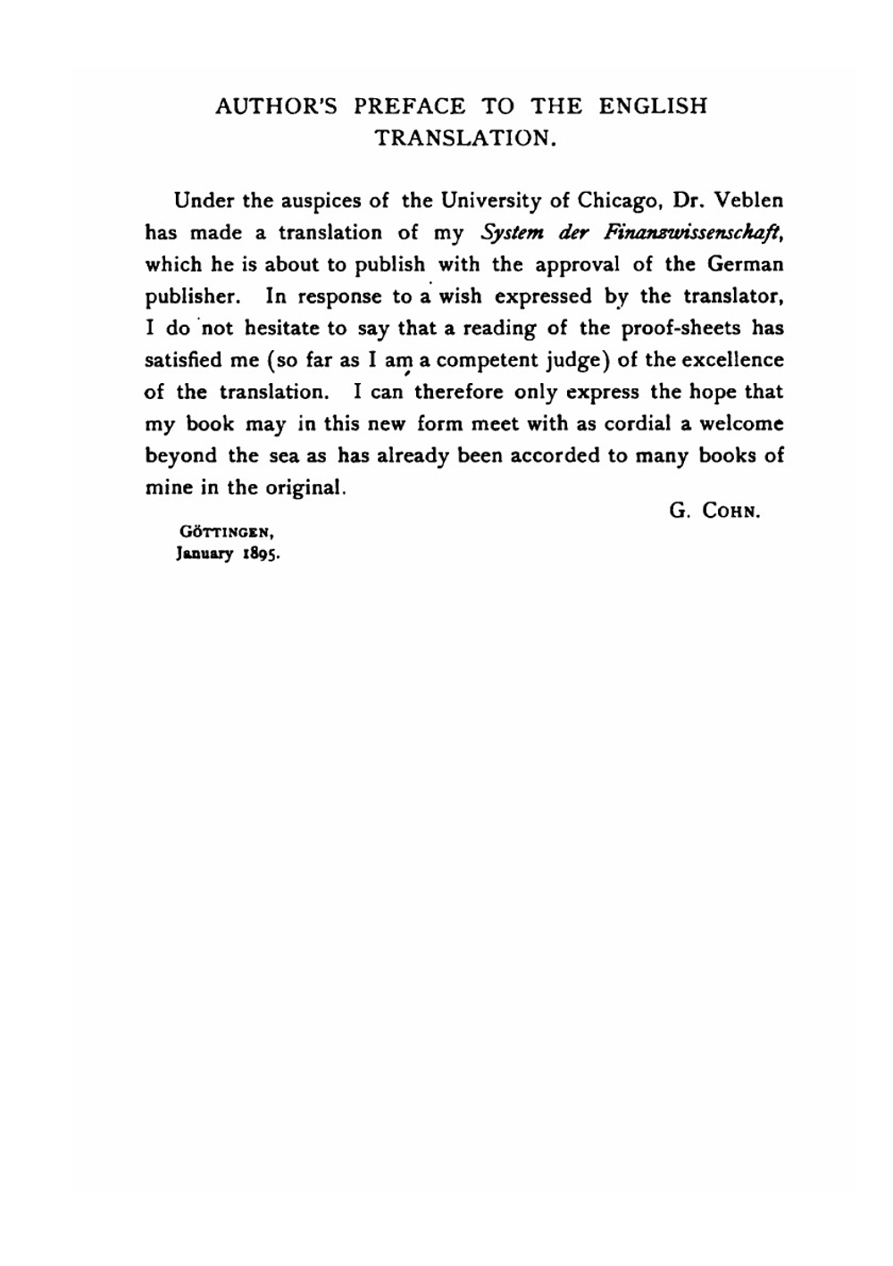 The science of finance | Gustav Cohn