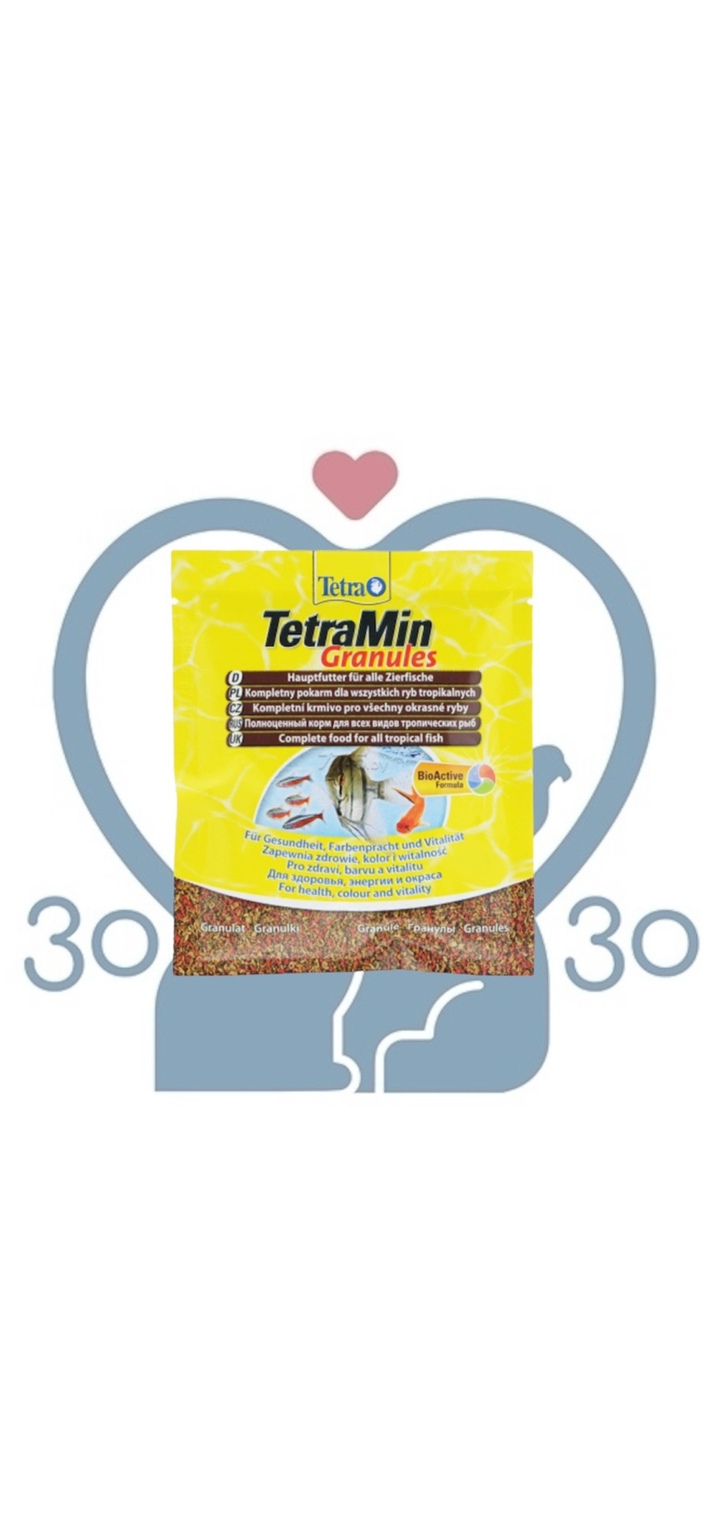 Корм для всех видов рыб в гранулах TetraMin Granules, пакетик, 15г