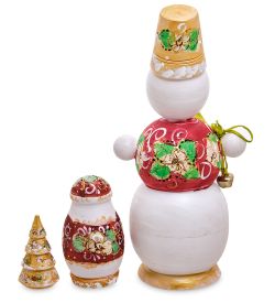 Народные промыслы МР-23/33-B Матрешка 3м «Снеговик» бол.