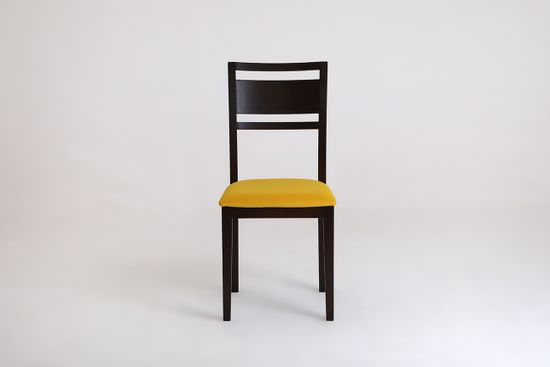 Стул Стенли (бук/тон 344 темный бук/ткань Prima yellow)