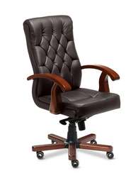 Кресло для руководителя Darwin B коричневая кожа