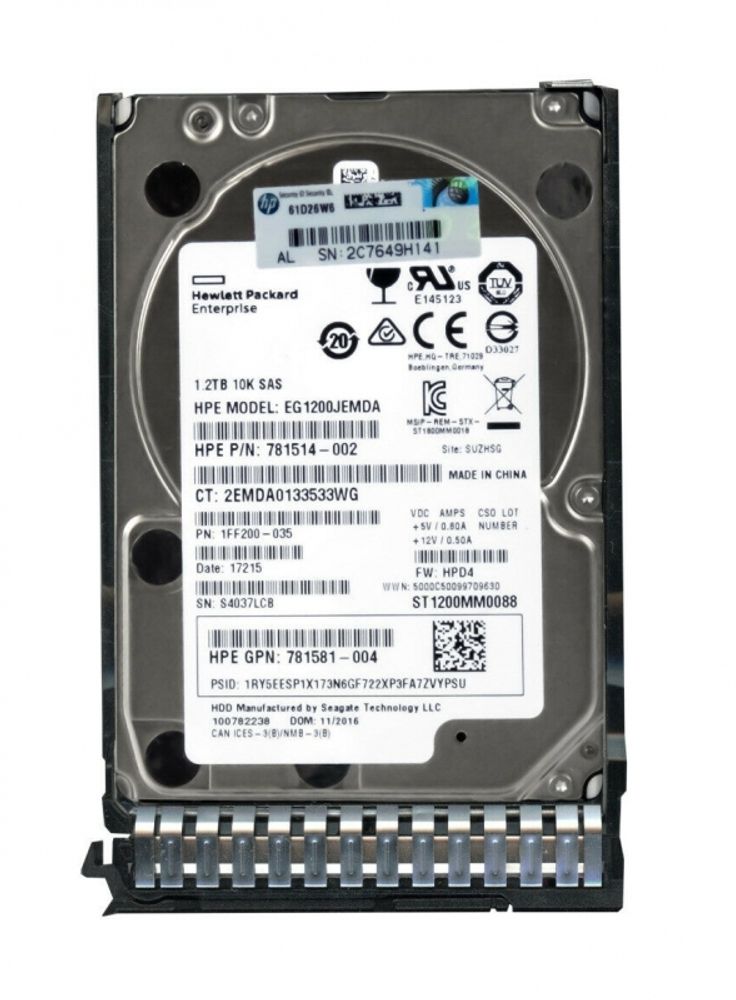 Жесткий диск HP 1.2TB 2.5&quot; 6G SAS 10K EG1200JEMDA