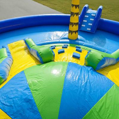 Надувной наземный аквапарк «Тропический остров», 15*15*4 м