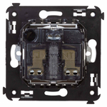 Розетка в стену, 2P+E, с з/ш, "Avanti", "Закаленная сталь"