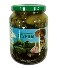 Огурцы маринованные 680г. Хозяин барин - купить не дорого в Москве