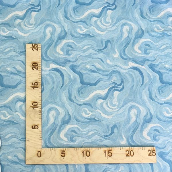 ГОЛУБОЙ ЭБРУ - 100% ХЛОПОК 3