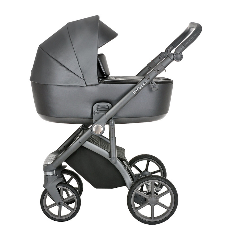 Детская коляска Roan Bass Next Кожа 2 в 1 RN083/1 Graphite Pearl