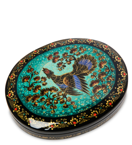 Народные промыслы ШК-45/ 9-B Шкатулка «Глухарь» исп. Орлова