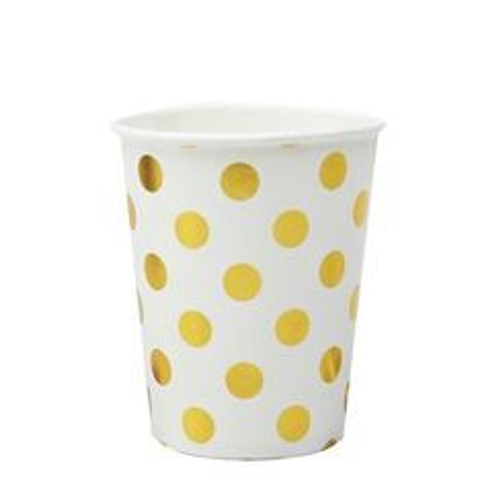 Стаканы "Горох. Золотой на белом"