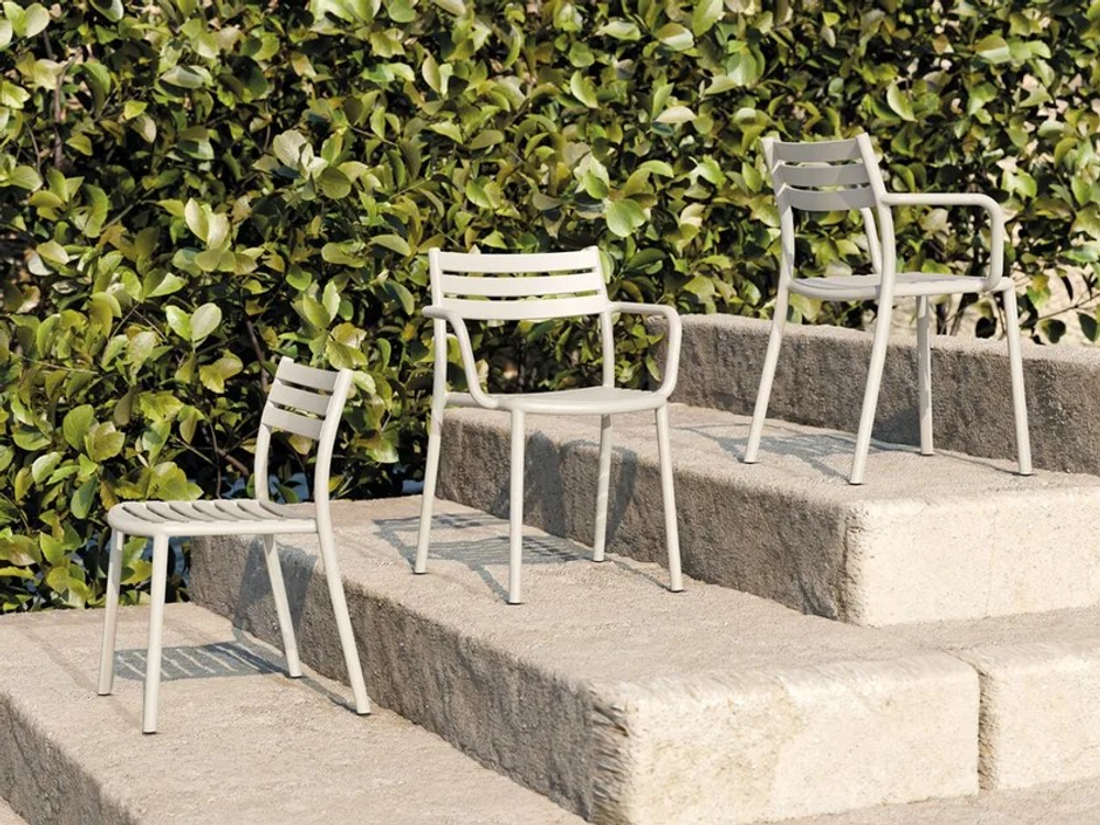 Кресло пластиковое Papatya Hisar-K, светло-серый