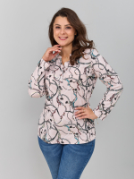 Блузка БЛ-22/бежевыйремни-цепи