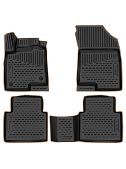 Коврики в салон для, HAVAL Jolion 2021-, 4WD, Внед, 5 дв., 4шт. (бежевый кант, полиуретан) KANT.ELEM3DA66905210K.BG