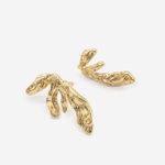 Ассиметричные серьги "Крылья", 24,5*15мм, 35*17мм, позолота