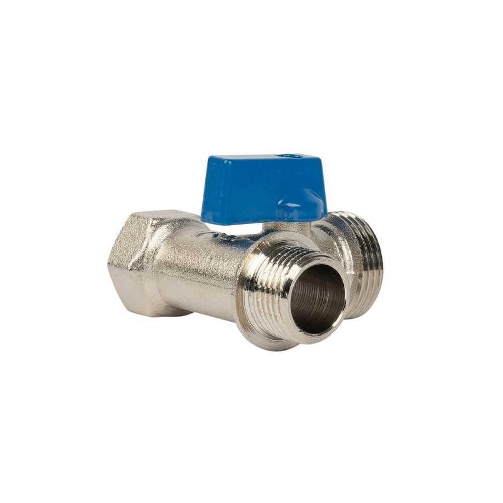 Кран шаровый для стиральных машин 1/2"х3/4"х1/2" HLV