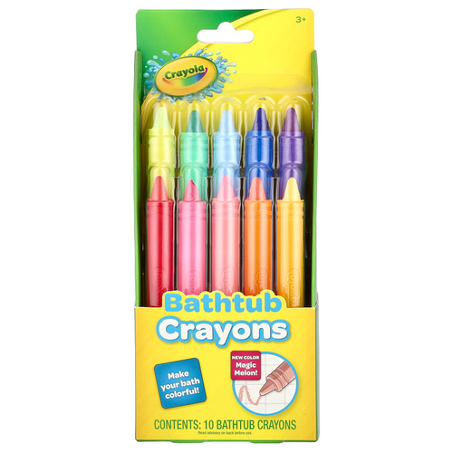 Crayola, Crayola, карандаши для ванной, для детей в возрасте от 3-х лет, 9 карандашей, + 1 бонусный карандаш