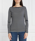 Блузка CODY RIB SLASH-NK LS Tommy Hilfiger - темно-синий(WW0WW40829)