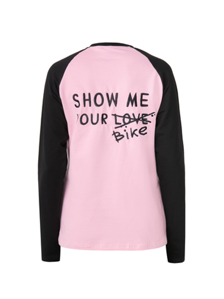 Лонгслив SHOW ME YOUR BIKE, розовый