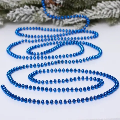 Бусы на ёлку 2,0 м «Жемчуг» 0,68 см, Сапфир