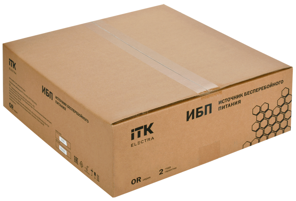 ITK ELECTRA OR ИБП однофазный онлайн 3кВА/3кВт 2U LCD дисплей 72VDC 6xC13 c АКБ 6х7AH USB EPO RS232 SNMP слот Rack/Tower