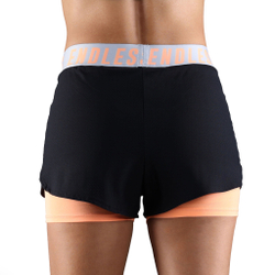 Женские теннисные шорты Endless Tech Iconic Shorts Women - Black, Apricot