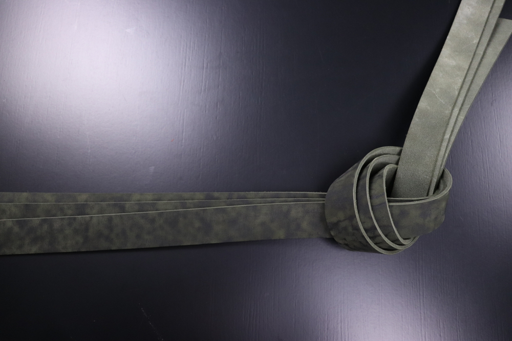 Ременная заготовка зеленая лофт гладкая