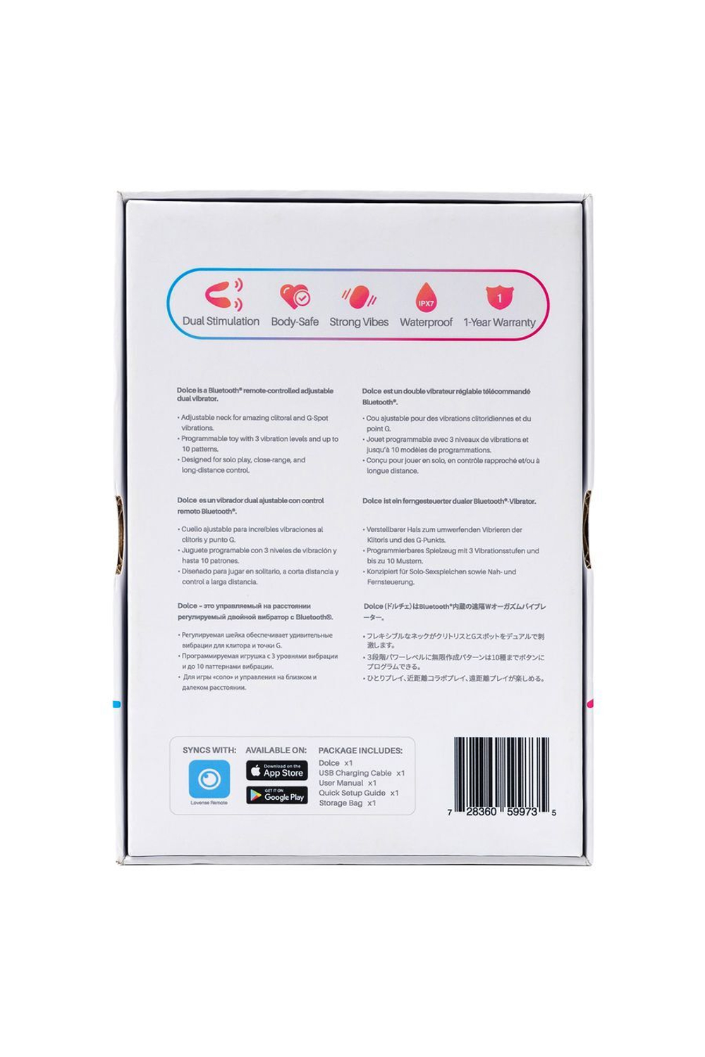 Розовый силиконовый стимулятор для пар 20см с управлением через приложение Lovense Dolce (Quake) Smart Couple's Vibrator Pink LE-13