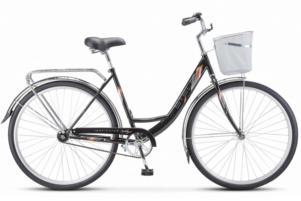 Велосипед 28" STELS Navigator-395  (корзинка)  Чёрный
